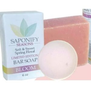 BLOOM (lilac) bar soap, Saponify Naturals, 4 0z.